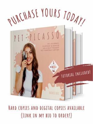 Now available to order! 🎉 Inside of Pet-Picasso, you will find:  • My entire journey as a self-taught pet portrait artist • Photos of every pet portrait I have painted throughout the past five years for my customers • Inspirational advice for all ages • An entire Q&A page about me and my paintings • A step-by-step tutorial of my grid drawing method that I use for every pet portrait painting!🎨 .. and so much more!✨ Five years ago, I took a leap of faith and created a small art business called “Pet-Picasso Designs”. Throughout these past five years, I have been able to use my God-given, artistic talent to bless many others. It has been such a journey full of growth, blessings, and opportunities! Thank you to all of my followers, customers, and community for the love and support! I pray that my book blesses you as much as it has for me writing it!❤️ Hard cover copies are available in the United States, Canada, and the United Kingdom. Digital copies are available worldwide. 🔗 in my bi0 to order ✨ Make sure to tag me when you receive your own copy for 10% off your next custom pet portrait order! 🎨🐾 #petportraitartist #artist  #petlovers #artistsoftiktok #arttutorial 