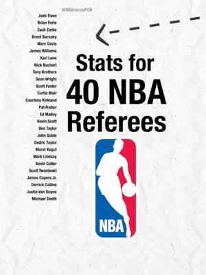 NBA Ref Stats #NBA #basketball #nbabasketball #nbanews #sports #sport #referee #hoops 