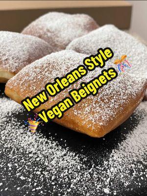 Even though I miss New Orleans, theres nothing betrer than home made fresh beignets ❤️🎉 #vegan #veganfood #veganbeignets #beignets #neworleans #neworleansfood #veganchef #veganprivatechef #vegancatering #blackvegansoftiktok 