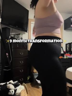 9 month transformation from the first clip can’t wait to see my progress at a year! 🥹 #getfitwithme #eatinghabits #caloriedeficitforwomen #lostweight #betterversionofmyself 