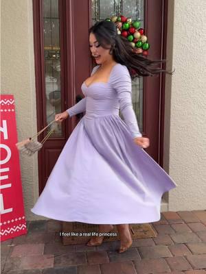 I feel like a real princess in this dress! It’s perfect for this time of year. I love this color so much. #ViralDress # #ModestDress # #FashionDress #LongSleeveDress #WinterFashion #WinterApparel #WinterDress #HolidayFashionHAUL.