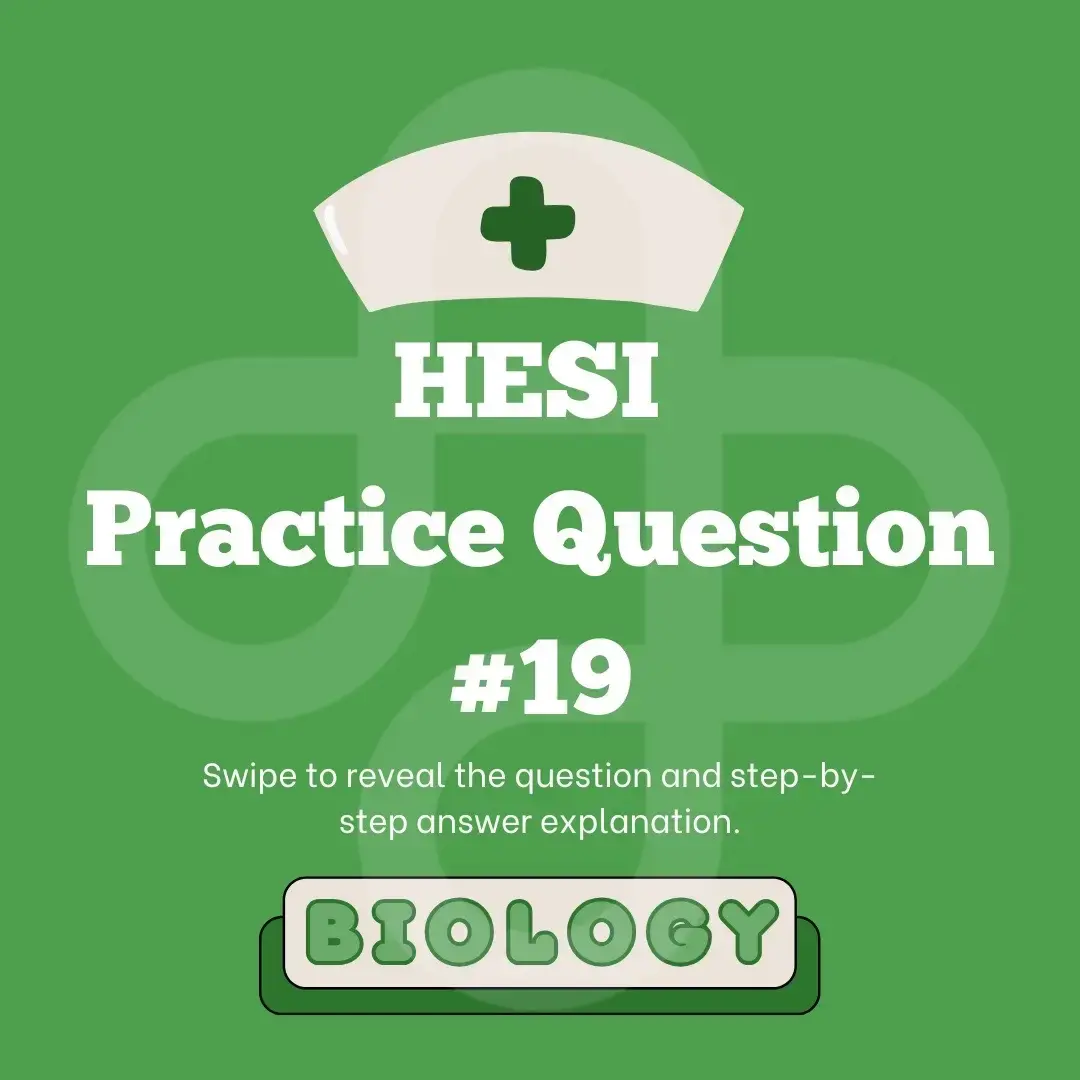 📚💡 Crush the HESI A2 Exam with Confidence! 💡📚 Thinking about nursing school? The HESI A2 is your first step toward achieving that dream 🩺✨. Don’t let test anxiety hold you back—we’re here to help! Swipe through this slideshow for a HESI A2 practice question complete with an in-depth answer explanation. This is just a sneak peek of the FREE resources we’ve got waiting for you. 🌟 👉 Why practice HESI A2 questions? ✅ Build your confidence ✅ Strengthen your knowledge in key subjects ✅ Understand how to approach tricky questions ✅ Boost your chances of scoring high and standing out 💻 We’ve made it EASY for you! Click the link in our bio for: 📖 Free practice tests 🎥 Video reviews ✍️ Step-by-step explanations And so much more! You’ve got the dream, we’ve got the tools to help you get there! 🔑 Let’s ace this together! 🎯 ⚡ Tag a future nurse who needs this! 💬 Drop a 💪 in the comments if you’re ready to conquer the HESI A2! #hesia2 #hesia2exam #hesia2help #hesia2test #prenursing #prenursingstudent #prenursingmajor 