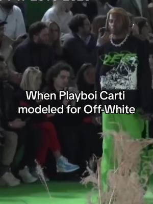 Throwback to when Playboi Carti walked in Off-White's Fall/Winter 19 show for Virgil Abloh 💧 #PlayboiCarti #Carti #OffWhite #VirgilAbloh #Streetwear #StreetStyle 