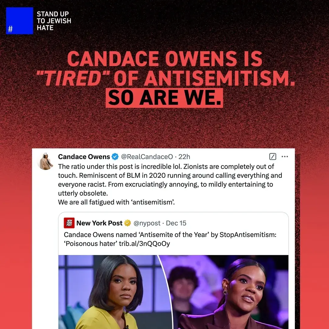 😴 #CandaceOwens #StandUpToJewishHate #🟦 #News #Antisemitism #Hate #JewishTikTok