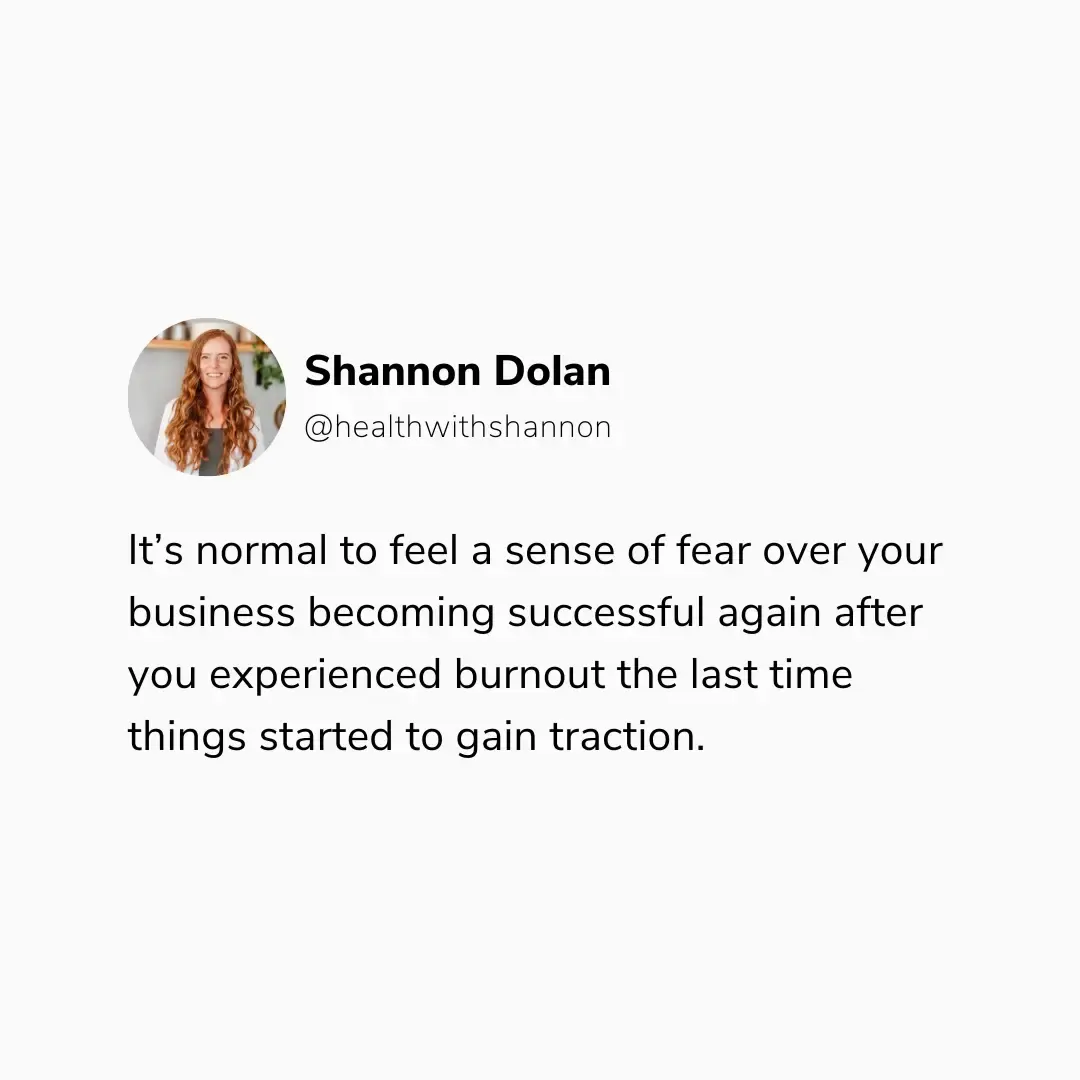 Can you relate?👉I was on a cycle of self sabotage after experiencing burnout & it was all thanks to my nervous system trying to protect me… I would show up on social media but, a part of me secretly hoped nothing I posted went viral (because that’s a LOT to deal with) I would see things on my calendar pop up and opportunities come my way but feel a sense of dread over what would come next… I made myself busy in every other area and side projects to hold myself back from going all in on myself  Then I would have a pity party whenever things weren’t working 😬 👉Enter some deep healing. I took a pause. I deeply supported my nervous system. I got my courage, confidence, and strength (literally) back so I could finally feel safe to show up as 100% ME with excitement over all that came my way  ✨There will be ebbs and flows as an entrepreneur where sometimes you’re feeling unstoppable and other days you’re needing support for yourself… It’s OKAY, and totally normal. Having a role in life that constantly pushes you outside of your comfort zone requires constant support for your nervous system so you can feel safe to take the next step♥️ Grab the Restore Your Spark Guide for tools to do just that 🥰 Rooting for you! #entrepreneurship #femaleentrepreneurs #womeninbusiness #nervoussystemhealth #burnoutrecovery #entrepreneurtok #femaleleaders #fempreneurs #burnoutprevention 