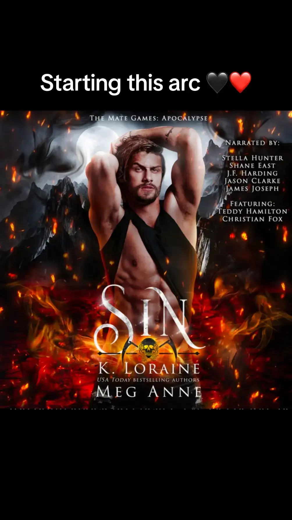 Sin a mate games book by @Meg Anne and @Kim Loraine #booktoker #BookTok #books #paranormalromance #arcreader #audiobooks #romancereader #themategames 