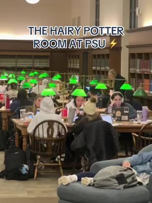 Best study spot in State?! 🧙‍♂️⚡️ #finalsweek #exam #library #psu #weare #college #studytok #study #hairypotter 