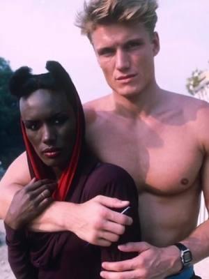 Grace Jones and Dolph Lundgren Unstopable Love 💖 #gracejones #dolphlundgren #celebrity #Love 