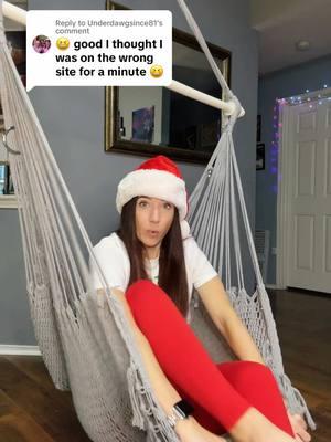 Replying to @Underdawgsince81 #TikTokShop #hammockchairswing #hammockchair #notthat 😂 #holidayhaul #naughtylist #nicelist #giftideass #santaslist 