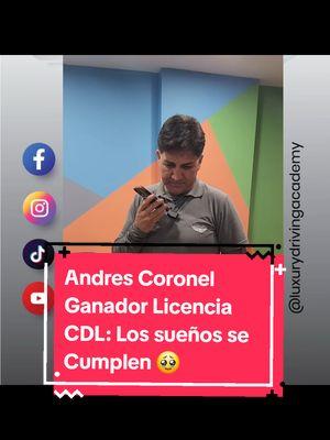 🥹🤗 Felicitaciones @Andres Coronel  Por ser el Ganador de la CDL 🙏🚛 Clase A. #cdlgratis #ganadorcdl   #lossuenossecumplen  #newyork #newjersey #Newark #plainfield #luxurydrivingacademy #longervideos #longervideos 