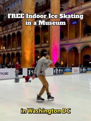 ⛸️❄️ Did you know you can ice skate inside a museum in Washington, DC for FREE?! The National Building Museum is opening an indoor synthetic ice rink in its Great Hall!  Plus, there will be vendors offering Japanese snacks, candied apples, chocolate-covered bacon, freeze-dried candy, pastries, cookies, and more. 🍬🍏🍫 📆 Dec 16 - Jan 4, 2025 (closed Tues & Wed)  ⏰ 12 - 8 PM 🚨 Don’t forget to grab our DC Discovery Book before it’s out of stock! It’s the perfect book for dates, going out with friends, or spending time with your family—with 25 exclusive deals on DC restaurants. Skate Session Schedule • 12 – 1:45 PM: Toddler Skate • 2 – 3:45 PM: Family Skate • 4 – 5:45 PM: Family Skate • 6 – 7:45 PM: Theme Skate Theme Night Schedule • Dec 16: Taylor Swift & Holiday Songs • Dec 20: 90’s Hip Hop • Dec 21: Madonna & Lady Gaga • Dec 22: Prince and Holiday Songs • Dec 23: Mariah Carey • Dec 26: Taylor Swift & Holiday Songs • Dec 27: Beyonce • Dec 28: Rock the Rink with the Washington Capitals (5:00pm – 7:00pm)* • Dec 29: 80’s Blockbuster Video • Dec 30: Retro New Years Party: Party Like It’s 1999 • Jan 2: Taylor Swift • Jan 3: 90’s Hip Hop • Jan 4: Dancing Queen: Abba & Disco 📍 401 F St NW, Washington, DC 20001 #dcspot #washingtondc #visitdc #thingstodoindc #thedistrict #IceSkating #christmas #holidayseason #dcevents #dctiktok 