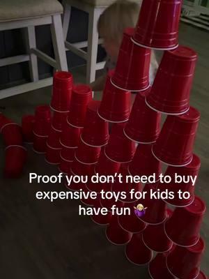 Gonna teach her flip cup next, blow her mind 🤯 #redsolocup #toys #fyp #entertainment #fun #winteractivities #cupcastle 