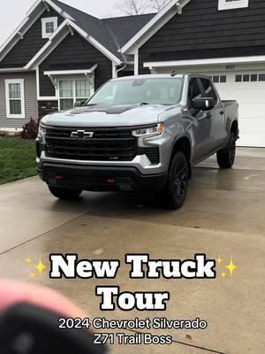 New Dad Truck = Gamechanger. ✨.   #newcar #newtruck #chevrolet #silverado #trailboss #dadtruck #momcar #newride #car #carsoftiktok #trucks #trucksoftiktok #cartok #trucktok #cartour #fyp #fypシviral #fypシ #gamechanger #chevy #chevytrucks #chevysilverado 