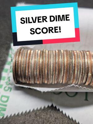 LOADED SILVER DIME ROLL!!! #coins #coin #coinrollhunting #coinrollhunt #fyp  #treasure  #coincollecting #coinfamily #coinsworthmoney #checkyourchange #silver #diggindave #foryou #crh #coolcoins #money #silver #dimes 