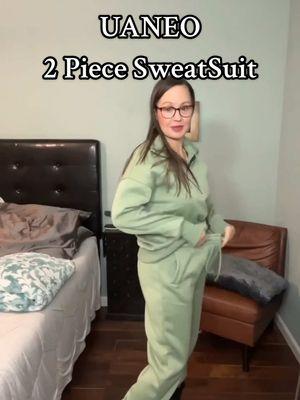 I love this sweatsuit from @Uaneo it comes in so many different colors! It’s on sale right now and they offer free shipping! So warm and so comfortable! Definitely grab a few! #sweatsuits #sweats #sweatsuitseason #uaneo #winterfashion #tiktokshopholidaydeals #tiktokshopholidayhaul #TikTokShop 