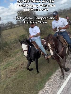 We had a blast this weekend at Betty Love Trailride. Nothing like a good trailride in December. South texas we show up and show out. It was probably over 1000 black cowboys on horse back. 🔥🔥 #trailride #blackcowboy #blackcowgirls #fyp #viralvideo #wranglerjeans #resistol #ranchfuel #trailridingwithfriends #campout #houstoncowboy #rodeohouston #astoniowildbunch #cowboy #ridinghorses #baycity #houstontrailriders #viral #blackreins #cowboycarter #beyonce #countrymusic #blackcountrymusic @Mrs.LaChach @Caleb James @LMGHouston @Ranch Fuel @resistol1927 