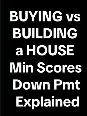 Buying vs Building a House. All Loan Options Explained. #buildingahouse #buildahome #building #buyingahouse #firsttimehomebuyer #house #Home #barndominium #barndo #mortgage #loan #va #valoan #fhaloan #usda