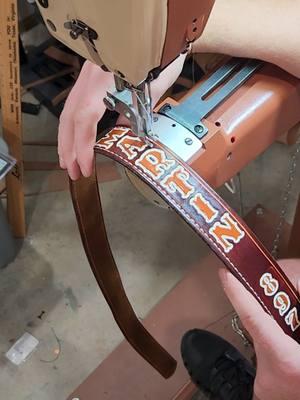 #fyp #foryou #foryourpage #cowgirl #cowboy #western #country #radiostrap #suspender #belt #custom #leather #firegear #firefighters #firefighter #stitching #firefighterowned 