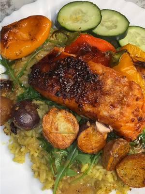 #salmon #salmonrice #healthyrecipes #cooking 