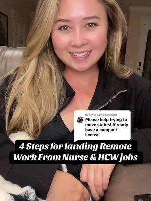 Replying to @Sav 4 steps and must-haves to land remote work from home nurse jobs this applies to all healthcare workers looking to make the switch.  #thenursekristen #wfhnurse #workfromhomenurse #remotenurse #wfhnursejobs #workfromhomenursejobs #sixfigurenurse #sixfigurenursejobs #wfhnursetips #nursetok #nursesoftiktok #nonbedsidenursing #rn #lpn #lvn #cna #arnp #np #wfhtips #wfhnursetips #fyp #fypnurse 