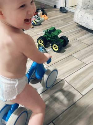 He got caught in the pantry 😂 #ridindirty #ridin #chamillionaire #krayziebone #toddlersoftiktok #boymom #balancebike 