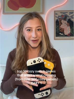 the top 10 cozy games recommended by over 500 cozy gamers for my switch  gamer girls!!!!! follow for part 2 coming soon!!!! tell me your faves 🎮🙇‍♀️   #nintendo #nintendoswitch #switchgames #cozygames #switchgames #videogames #fallactivities #hobby #hobbies #thingstodo #gamergirls #videogames #bestcozygames #cozygaming 