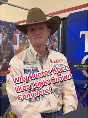 #Teamroper and #NFR qualifier, Hunter Koch, shares what he likes about Triple Crown Feed and how his #rodeohorses are looking better than ever on Triple Crown Complete. #TeamTripleCrown #rodeo #SouthPoint #TripleCrownFeed #teamroping #ropinghorse