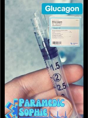 Glucagon in EMS! 🚑🚁🚒 Hypoglycemia: 	•	Adults: 1 mg IM/SC/IV Beta-Blocker or Calcium Channel Blocker Overdose: 	•	Initial Bolus: 3–10 mg IV over 1–2 minutes 	•	Continuous Infusion: 3–5 mg/hour IV, titrated based on clinical response #ems #emt #paramedic #paramedicsoftiktok #paramedicsophie #emstiktok #firstresponders #emshumor #ambulance #paramediclife #emtsoftiktok #paramedics #emslife #emtschool #hems #flightmedic #emergencymedicine #firefighter #mediclife  