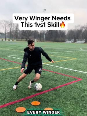 This 1vs1 move is a classic for a reason🙌. Master the little details to start blowing by defenders👊!  🚨PRIZE ALERT🚨 @Hunter Gorskie wearing the prize for “12 days of Kick-MAS” Training Challenge! Join us for the winger training challenge, score 100% and win @Designs C3 grip socks! #Soccer #tips #futbol #pro #skills #howto #1vs1 #moves #1v1 #tutorial 