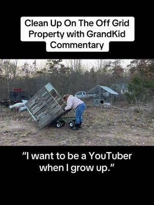 Doing some clean up while the grandkids play. #offgridcabin #offgridliving #offgridlife #selfsustainable #selfsufficient #shedtohouse #offthegrid #cleanwithme 