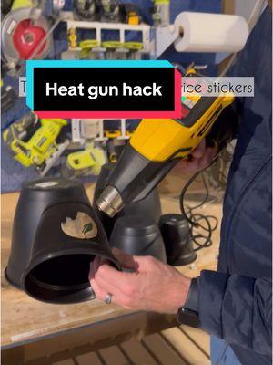 🚨Huge home hack🚨 Did you know that this is the easiest way to remove those annoying labels and price stickers? A few seconds under the heat gun and they slide right off.  - #homehack #homehacks #heatgun #diyhack #diyhacks 