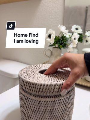 beautiful bathroom storage ✨ loving this woven basket that perfectly holds an extra roll of toilet paper 🧻 for a guest bathroom or primary bathroom too! Wonderful amazon find I am so pleased with! 🤗 #homefind #amazonhome #amazondecor #bathroomdecor #bathroomstorage #homestorage 