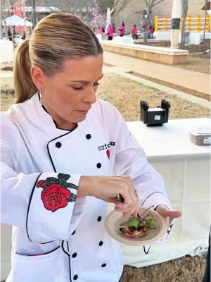 I love teaching eager and talented chefs who are hungry to learn! I am so lucky to have the best teams by my side who make events like these so seamless, and fun! Never underestimate the power of plating a dish beautifully 🍽️ #teamwork #dreamwork #IC3 #cheflife #femalechef #mentoring #platingskills