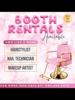 Come be apart of the Ynobe team i have booths available and ready! Im located here in montgomery AL text the number below for more information 💕💕 #CapCut #xyzbca #fypシ゚viral #boothrentalsalon #montgomeryhairstylist 