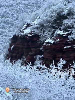 #henan 12月份的云台山是这样，The Yuntai Mountain in December is like this！