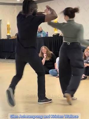 Glen Acheampong and Kristen Wallace  👌👌 #westcoastswing #wcswing #dancestudio #swingdancer #socialdance #fatherandson #dancing #ballroomdancer #lindyhop #partnerdance #modernswing #westcoastswing