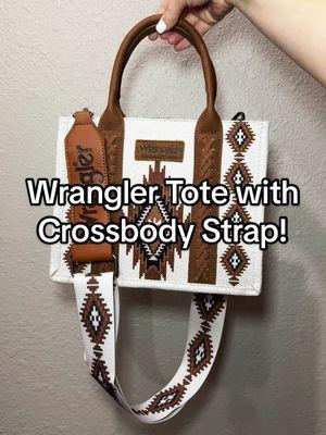 Wrangler Tote with Crossbody Strap! Perfection 🤩 #wrangler #wranglerpurse #wranglertotebags #westernfashion #western #purse #handbag #crossbodybags #crossbody #westernstyle #westernfashioninspo 