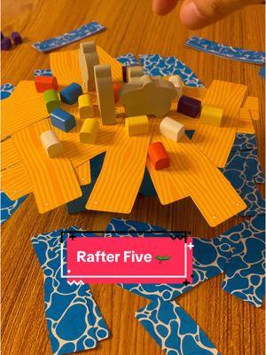 Rock the Boat, Dont rock the boat baby! 🛶 Rafter Five is an exciting and tense game where yöu build a boat and load your treasure! Its a fun dexterity game and the pieces for this are wooden and clean. There is also a solo mode in the game for anyone who wants a challenge 😈  This game was created by @Oink Games You can find Rafter Five on amazon(also in bio!) #oinkgames #boardgames #rafterfive #GameNight #cards #cardgame #familygames #tabletop #tabletopgames #games #familyboardgames #tabletopgaming #tabletopcommunity #gamedesign #cardgamesofinstagram #indieboardgames #fyp