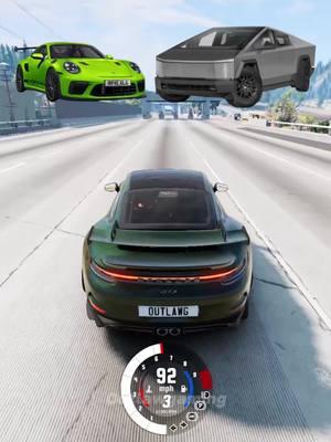 Porsche GT3 Vs Tesla Cybertruck #beamng #beamng_drive #forzahorizon5 #gaming #porsche #tesla #fyp #foryoupage #goviral