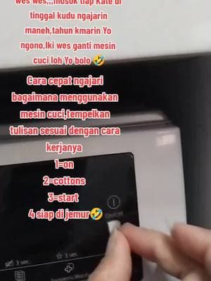 cara menggunakan mesin cuci#padahal tulisannya yo#ono tulisan pagar#wes wes#te tak tinggal liburan Nang luar negeri#moga moga aman mesin cucie#🤣🤣🤣