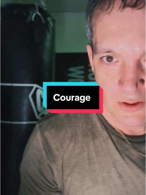 Courage isnt found in the absence of fear but in the abundance of it. #pastorofdisaster #savedandsavage #becourageous #homegym #muaythai #combatsports #mmafighter #fitover40 #fyp  