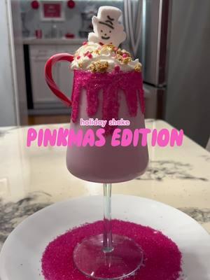 serve this holiday shake at friendsmas with the girls!! 🩷🩷 @BreyersIceCream  • • • #pinkchristmas #dessertdrink #marshmallow #homebarista #makeadrinkwithme #christmasdrinks #holidaydrinks #festivedrinks #milkshake #drinkrecipes #drinksoftiktok #pinkmas 