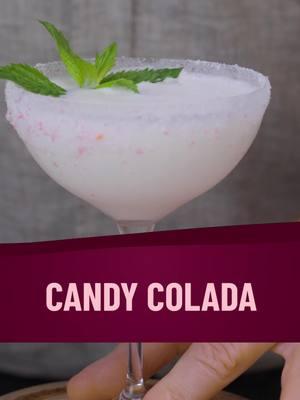 Take a stroll through a candy cane forest with a #MasterofMixesCreamy Candy Colada.🎄❄️ #bestchristmascocktail #bestholidaycocktails #bestcocktailmixers #bestcocktailrecipes