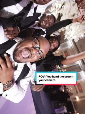 POV: You hand the groom your camera. #weddingday #weddingvideo #destinationwedding #blacklove #weddingteaser #contentcreator #groom #groomsmen #groomreaction 