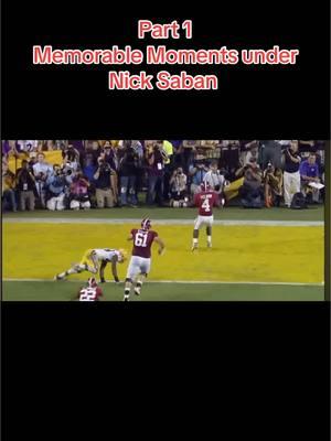 Alabama football moments under Nick Saban 🔥 #rolltide #nicksaban #fyf #fyfyfyfy #CollegeFootball #dynasty #alabamacheck #rolltidenation #collegefootballtiktok #bama #footballvideo #footballedit #beast #uofa #alabamafootball #views #collegefootballtiktok #tiktok #win #goat #footballtok #viralvideo 