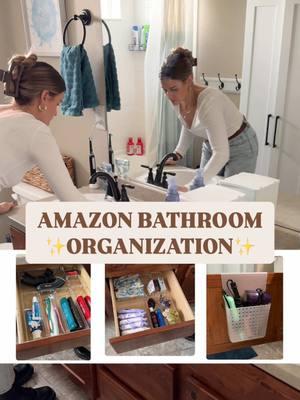 Amazon organization products to tackle your ✨BATHROOM✨!  👉🏻COMMENT ‘Bathroom’ and I will DM you all the links to every product I used in the video.  Which product was your favorite?!  #amazon #amazonprime #bathroom #organization #organized #bathroomdesign #Lifestyle #decorhacks #lookforless #affordablehomedecor #DIY #organization #organizationideas #hack #homehacks #Home #homedesign #diyproject #tutorial #hacks #homedecor #decor #design #kids