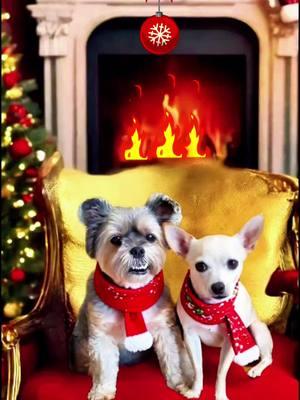 💚❤️ CHRISTMAS SERENITY ❤️💚      🔥New CapCut Template🔥 #christmas #fireplace #serenity #dogsoftiktok #doglover #shorkie #shihtzu #yorkie #chihuahuastiktok #chihuahua #capcut #capcutholiday #happydog 