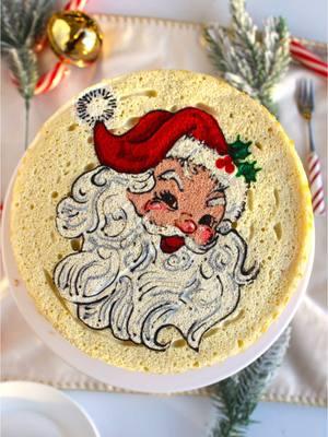 By far my favorite Designed Sponge Cake I’ve ever made 🎅🏼 Find the recipe for my Vintage Santa Cake on my website, link in bio! 🤎 #Recipe #thesqueakymixer #recipesoftiktok #baking #viraltiktok #viralbaking #christmas #charistmasbaking #christmasrecipe #christmasdessert #viral #viralrecipe 