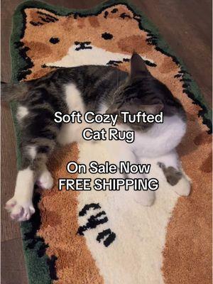 This tufted rug is sooo soft and cute! 🤩on sale now with FREE SHIPPING ‼️ WON’T LAST LONG #creatorsearchinsights #MadeMyYear #catloversclub #catloversoftiktok #catrug #tuftedrugs @letsrug #TikTokMadeMeBuylt   #FYP #Viral #Trending #Art #Explore