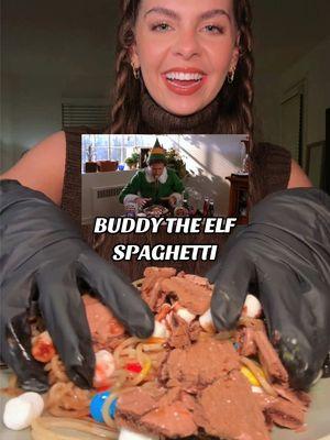 EATING BUDDY THE ELF’S SPAGHETTI 🍝🤭🍫🎄 #buddytheelfspaghetti #elfspaghetti #christmasdessert #dessertmukbang #sweettooth #chocolatelover #mukbangasmr #eating #christmasfood #Foodie 